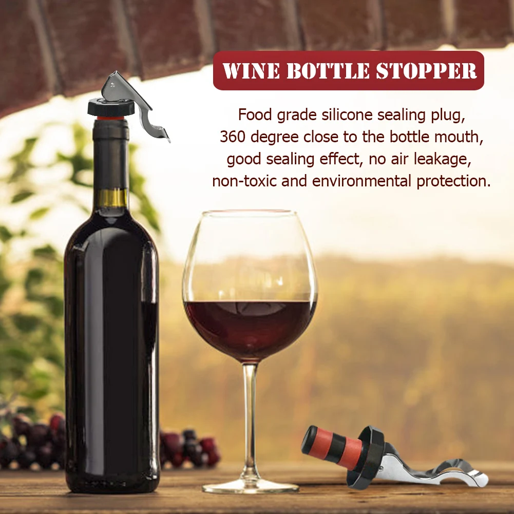 Description Picture 6 of item1-10Pcs Press Wine Stopper Vacuum Sealed Plug Wine Bottle Stopper Wine Champagne Caps Barware Kitchen Tools Wine Bottle Stopper