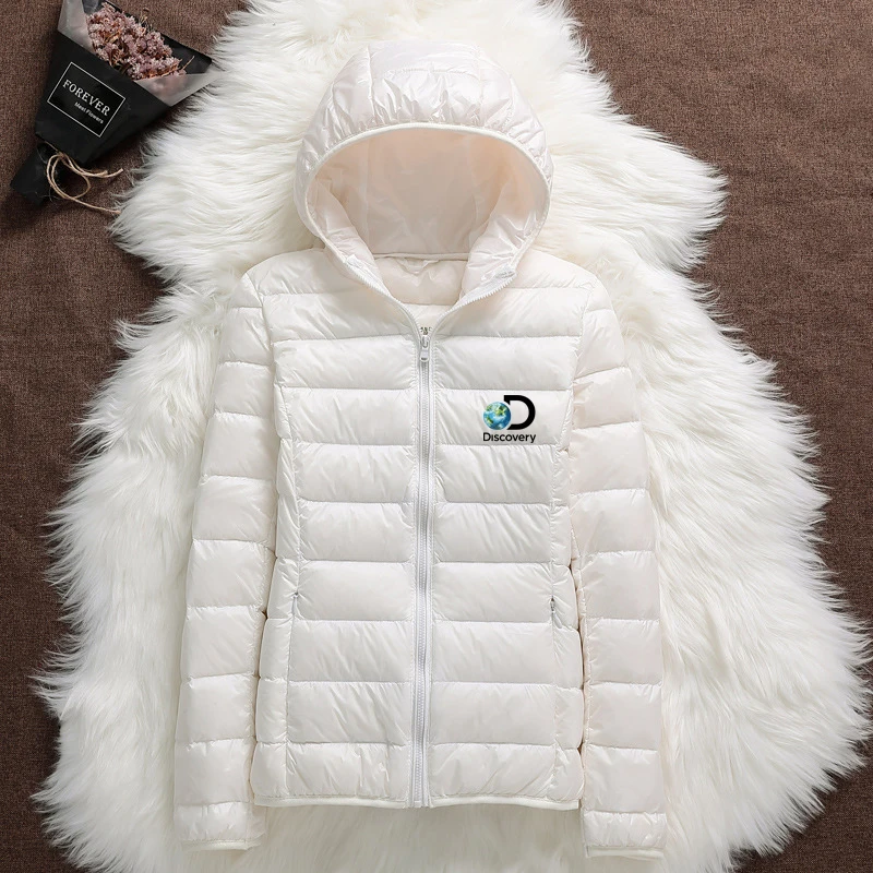 90% White Duck Down Jacket Women Autumn Winter Brand Hooded Warm Coat ...