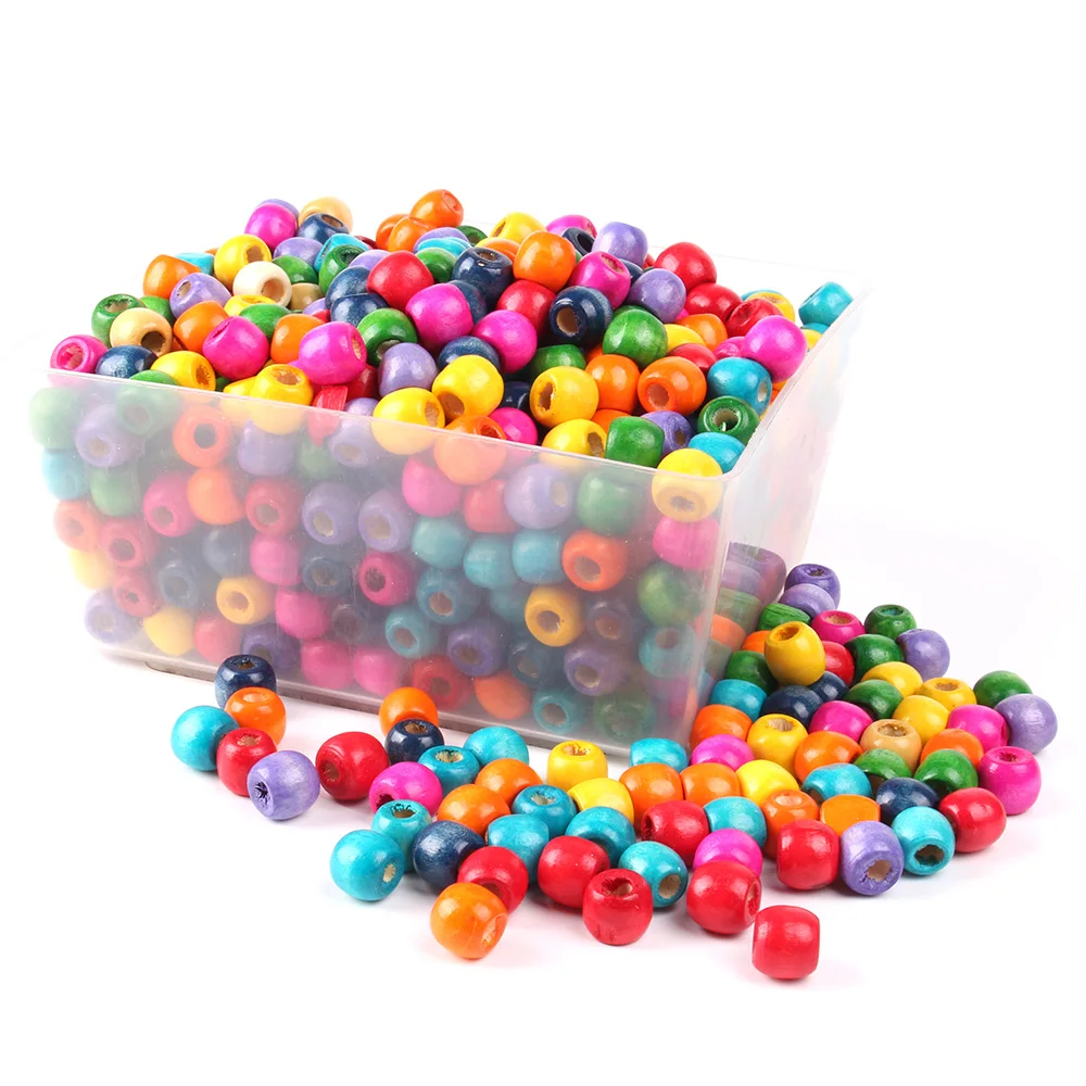 Ymapinc 40Pcs Wooden Hair Beads For Braids Brown Wood Jewelry Beads Large Hole Loc Dreadlock Multi Shape Hair Decoration For Women Teen Girls