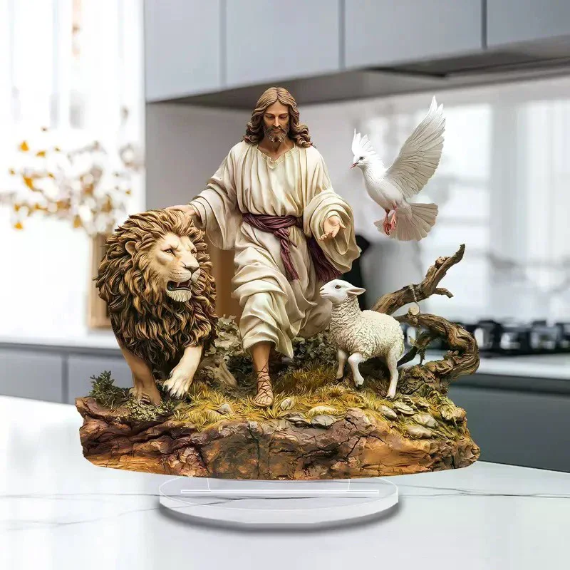 2026 New Nativity Jesus Birth Scene Xmas Table Centerpiece Accessory 2D Flat Acrylic For Home Office Decoration Party Ornment