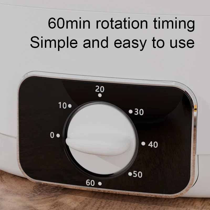 1 pc white electric steamer with detachable and freely combinable 13L large capacity timer, suitable for home kitchen cooking 4
