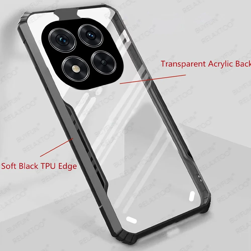 Acrylic Transparent Shockproof Armor Case - Enhanced Protection Coque