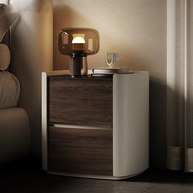 Luxury Simple Night Table Modern Storage Italian Style Nightstand Exquisite Trendy Mesas De Noches Dormitorio Bedroom Furniture