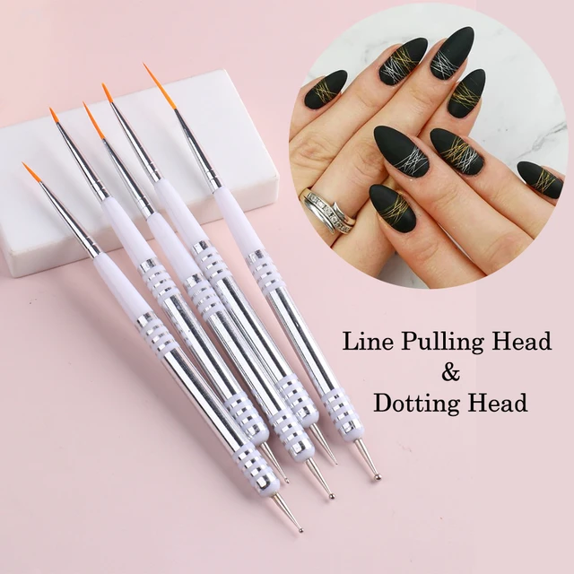 5PCS Nail Art Liner Brushes Nails Gel Polish Painting Nail Art Design Brush  Pen Set Nail Dotting Painting Drawing Pen - AliExpress