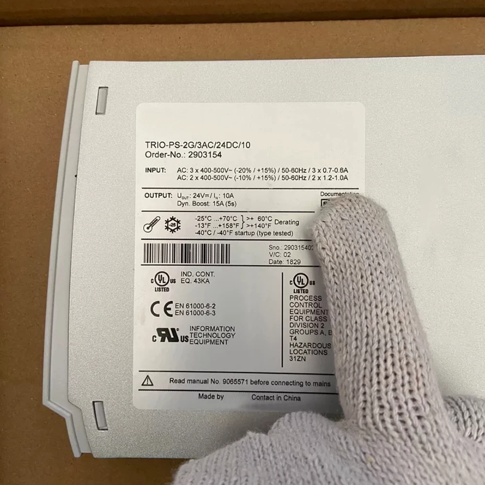 2903154 TRIO-PS-2G/3AC/24DC/10 TRIO POWER For Phoenix Switching Power Supply Output 24VDC/10A 2 2903154 TRIO PS 2G 3AC 24DC 10 TRIO POWER For Phoenix Switching Power Supply Output 24VDC