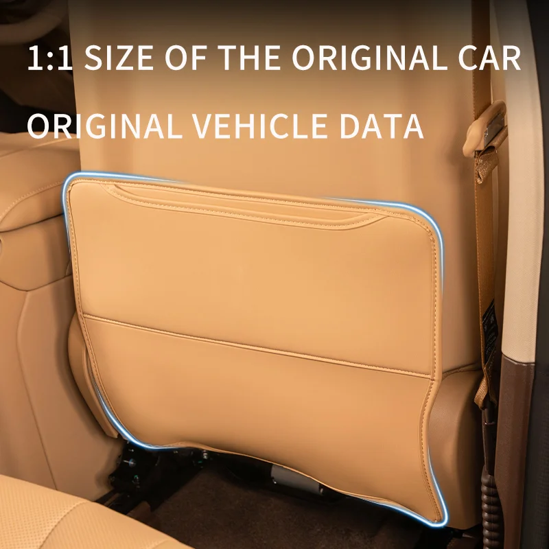 For SERES 7 AITO M7 Car Seat Back Storage Bag Rear Leather Backrest Anti-kick Pad Interior protection decoration