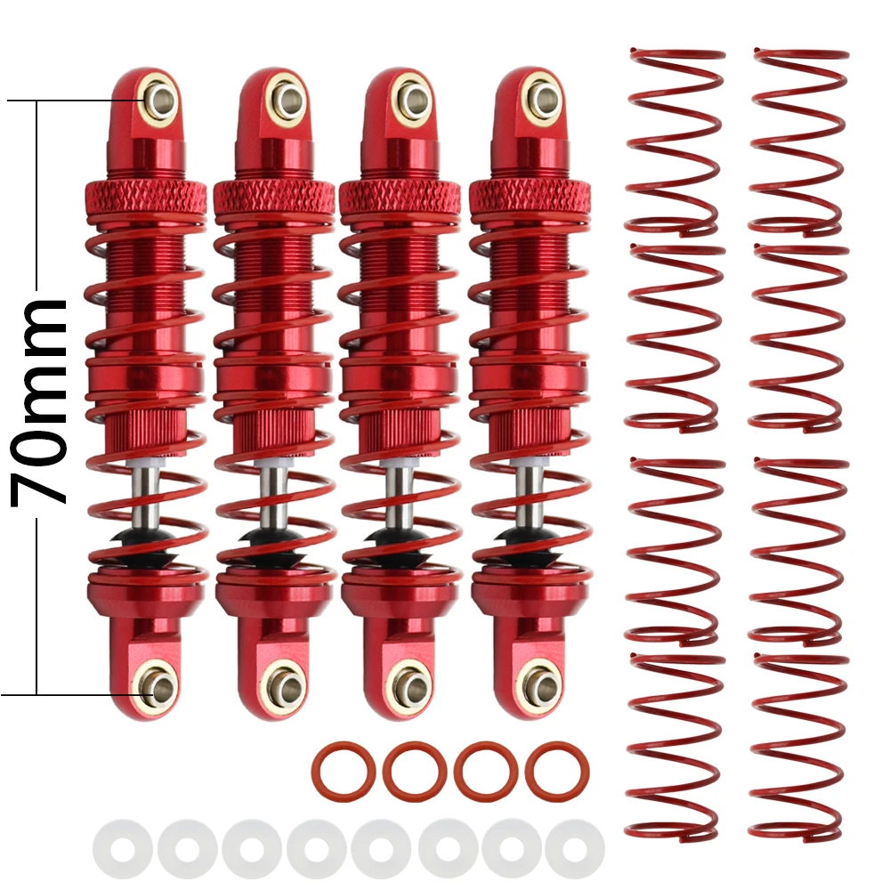 4PCS Red 70mm