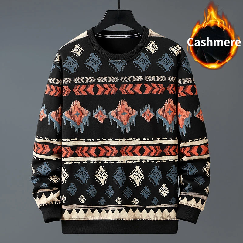 

Winter Men Add Velvet Thickened Sweater Single Shirt Trend Fat Big Size Fat Warm Trend 10x Super Big Size Fat Brother Special