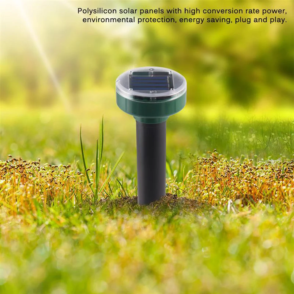 solar step lights Solar Mouse Repeller Vibration Ultrasonic Farm Outdoor Electronic LED Farm Snake Built in Battery IP64 Yunmai solar deck post lights