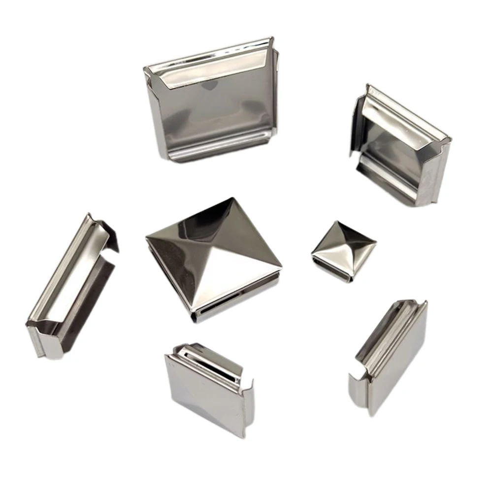 1/10Pcs Column Cap Hat Square Post Cap Stainless Steel To Steel Galvanized Cover Pyramid Shape Home Garden Decoration column cap hat