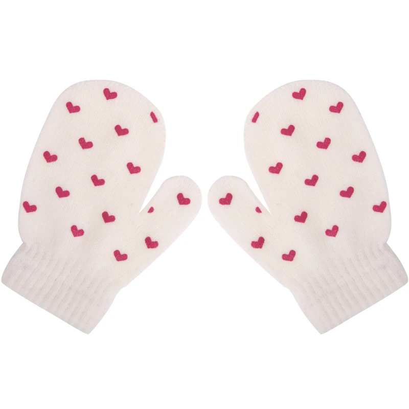 

127D Knitwear Kids Gloves Heart Winter Star Glove Full Finger Mittens Party Supplies