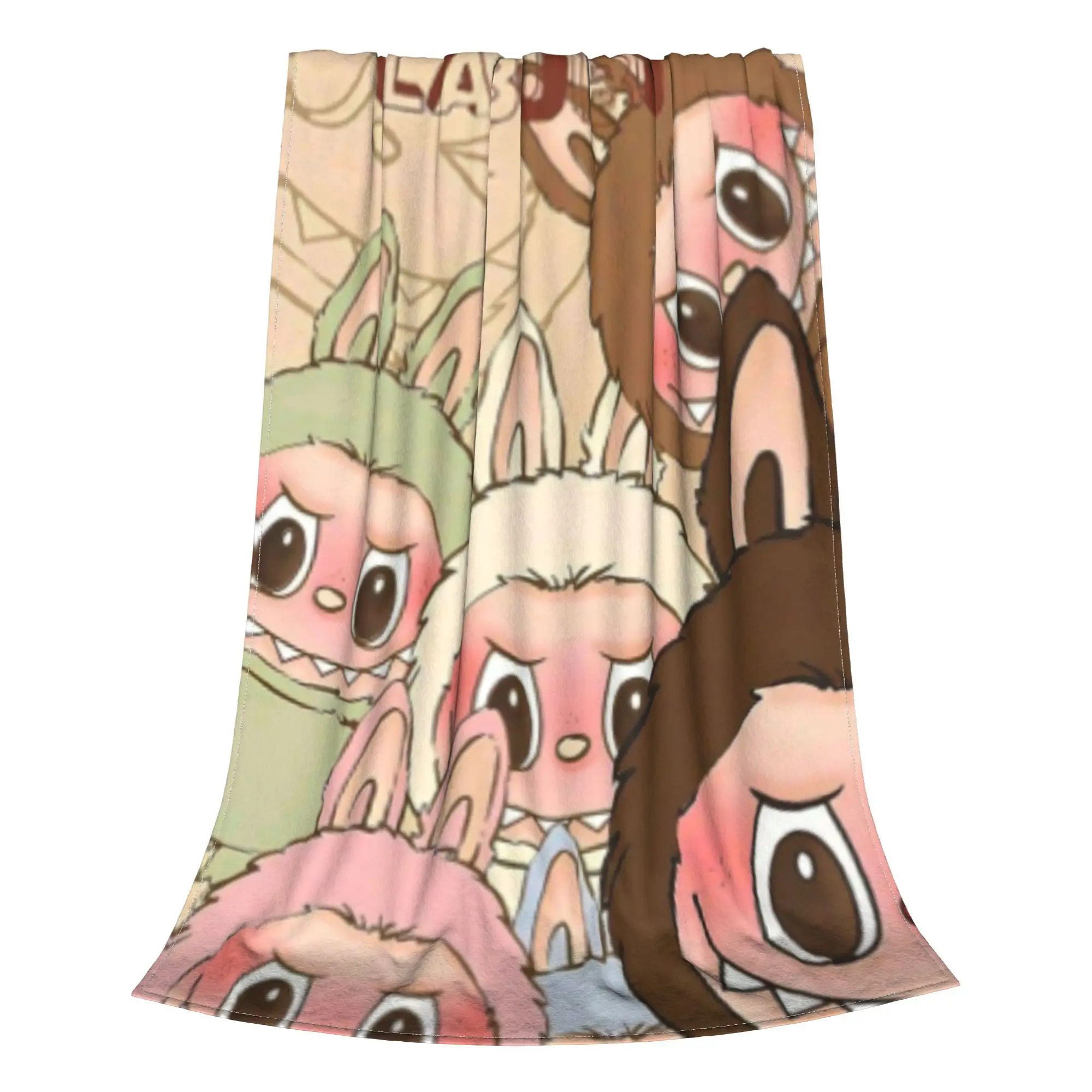 Labubu Blanket Multi-size Cozy and Lightweight Cartoon Throw Blankets for Couch Sofa and Bed 5