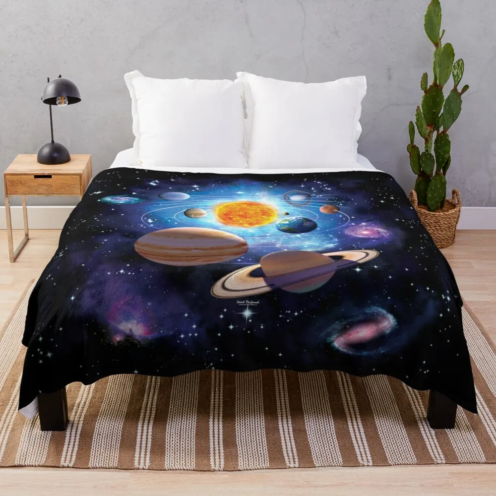 

Solar System Throw Blanket Thermal Blankets For Travel Soft Bed Blankets Christmas