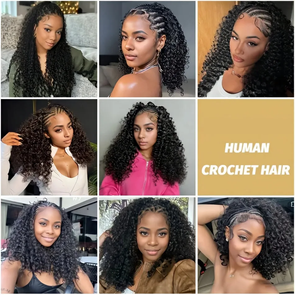 Capelli umani ricci birmani per crochet, senza nodi, pre-separati, leggeri, riutilizzabili, extension di capelli Remy 12A - immagine 6