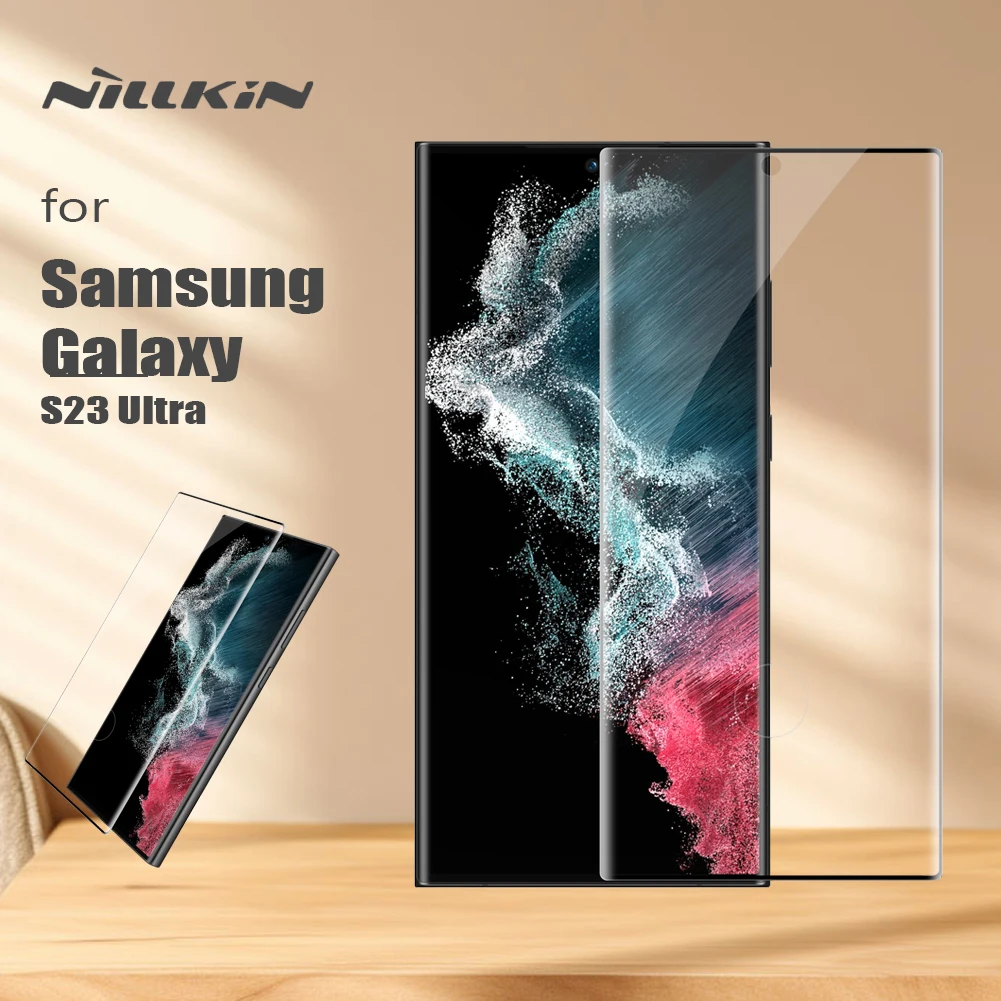 

Защитное стекло Nillkin CP + Max для Samsung Galaxy S23 Ultra, 3D закаленное стекло, Защита экрана для Samsung S23 Ultra 5G