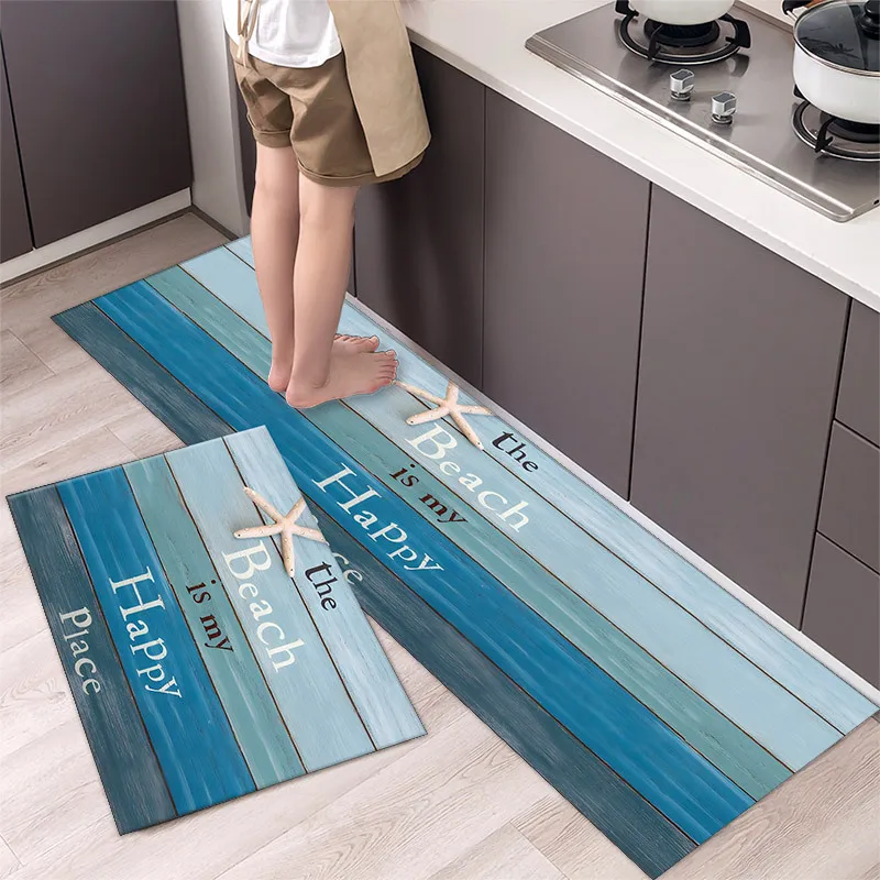thumbnail image 1 of Alfombra de cocina con estampado de letras, lavable, para entrada de casa, dormitorio, sala de estar, decorativa, 1 of 4