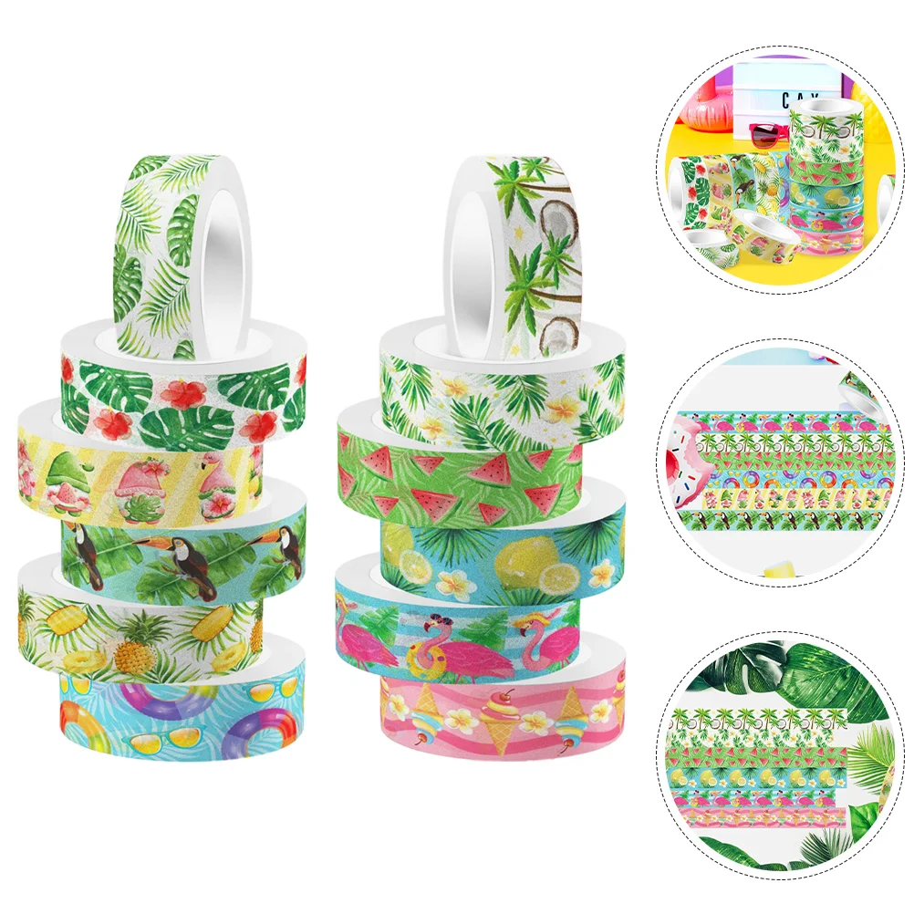 Flamingo Pocketbook Washi Tape Green Scrapbook Nastri Multiuso Forniture Per Scrapbooking Craft Bulk Decora