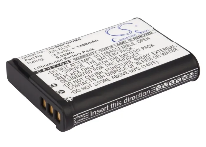 Batteria 1400Mah En-El23 Per Nikon Coolpix P610 Coolpix P900S Coolpix P600 Coolpix S810C Coolpix P900 Coolpix P610S
