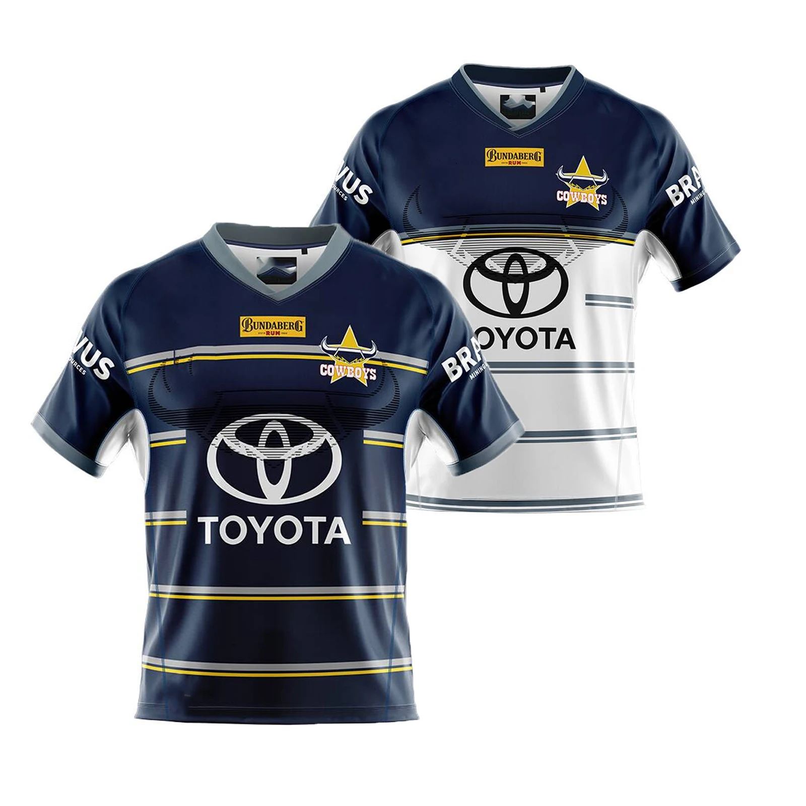 2022 North Queensland Cowboys  Home/Away Rugby Jersey Sport Shirt S-5XL