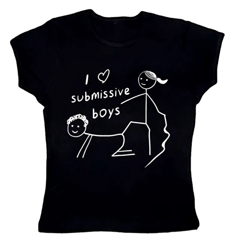 Grunge Punk Rock Hip Hop Aesthetic Print Crop Tops Slim Fit Chic Short Sleeve O-Neck Baby Tees Harajuku Y2K Retro Womens Clothes 2