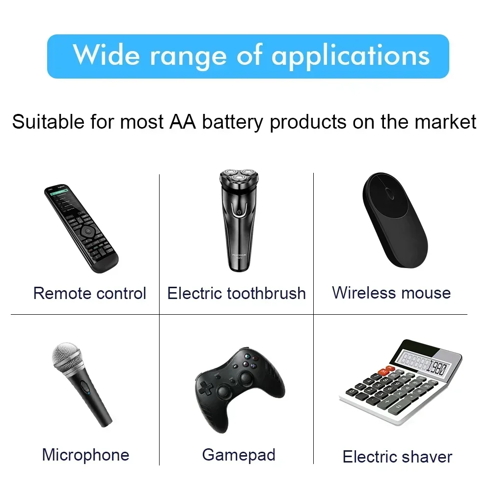 100% Original 1.2V 3800mAh Pre-Charged NI-MH Rechargeable AA Battery for Toys Camera Microphone