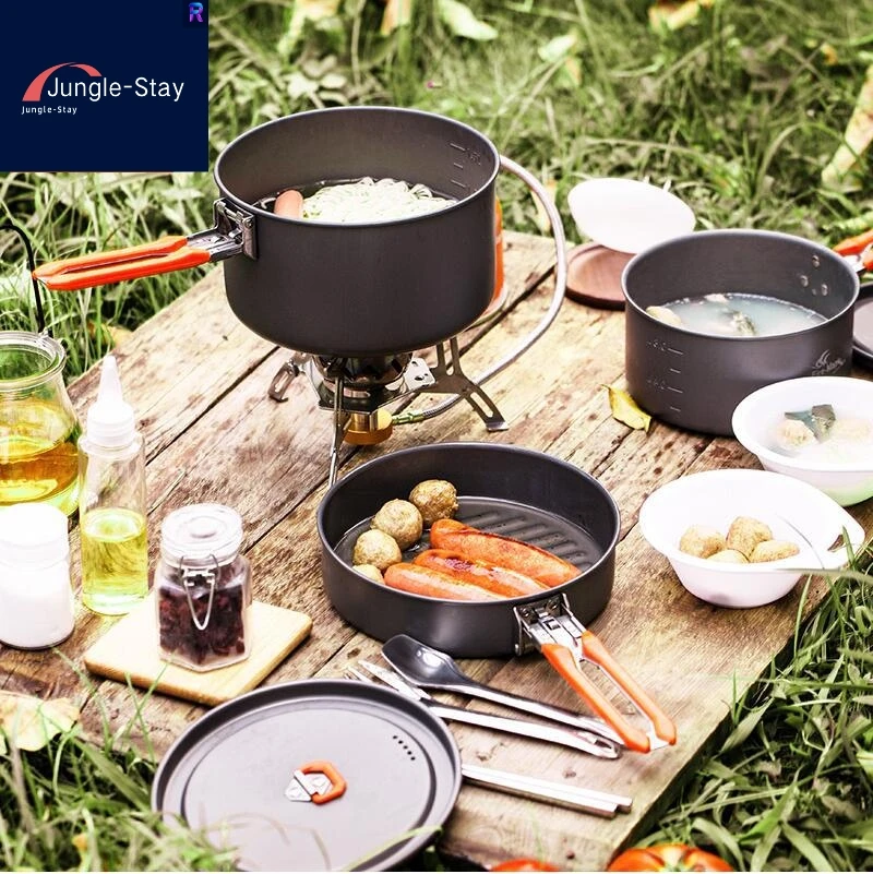 

Посуда 4 в 1 для 3-4 человек, портативная посуда, миска, набор кастрюль, 1,5 кг, кастрюля из алюминиевого сплава, складная посуда для улицы