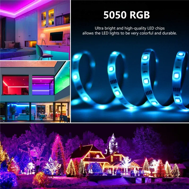 Tuya Smartlife 와이파이 LED 네온 조명 스트립 테이프, 24V LED 스트립, 접착식 RGB 유연한 스트립, 알렉사 구글 홈과 함께 작동