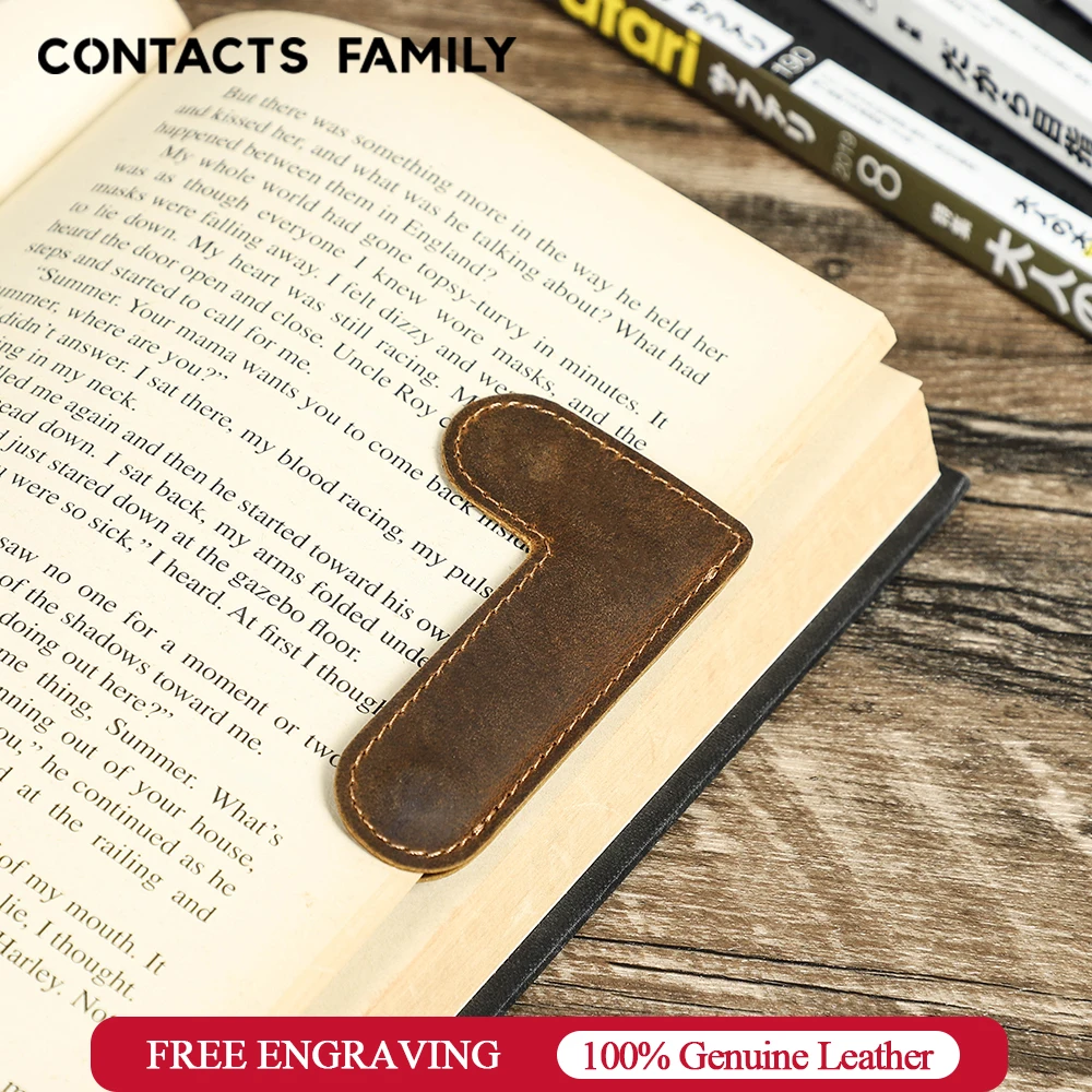 Genuine Leather Vintage Bookmark Reading Book Mark Page Clips