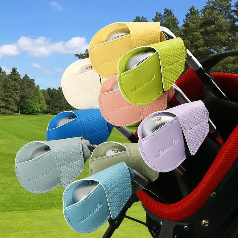 

10pcs Golf Head Covers Golf Putter Headcover Waterproof PU Putter Cover Most Putters Golf Headcovers To Protect Golf Club Head