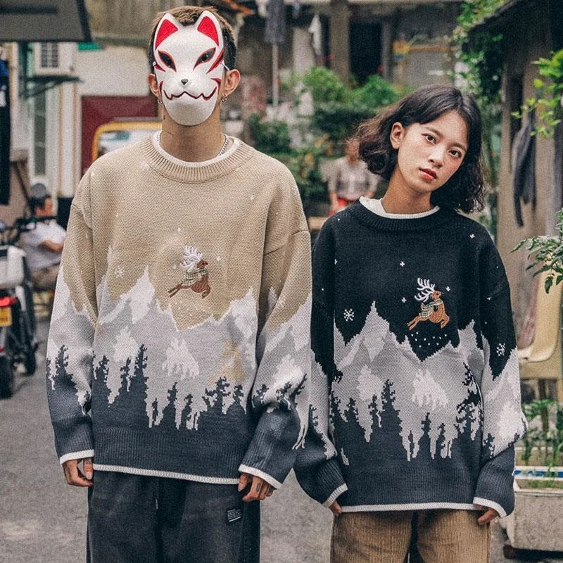 

Men's sweaters 2022 spring and autumn new couple sweaters new year men's and women's sweaters clothes all match bottoming shirt