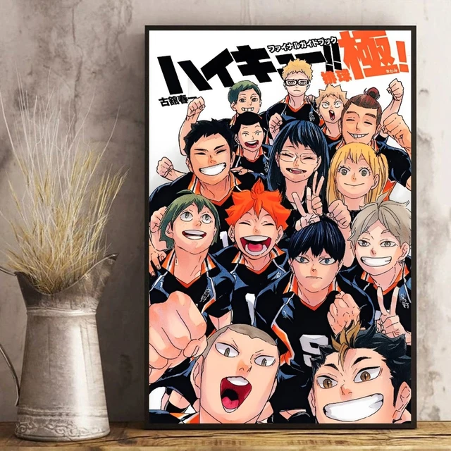 Anime cartoon Haikyuu!! Retro poster kraft paper decoration painting poster  decoration bar bedroom living room