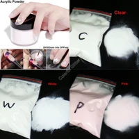 Clear White Pink Color Acrylic Dust Powder Pigments for DIY Acrylic Manicure Nail Tips System Materials 1