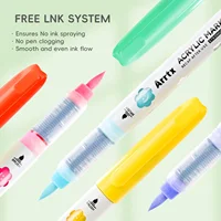 Arrtx Paint Marker Pens, 36 Colors Permanent Acrylic Marker Brush Tip for Drawing, Rock, Ceramic, Glass, Wood, Plastic, Metal 2