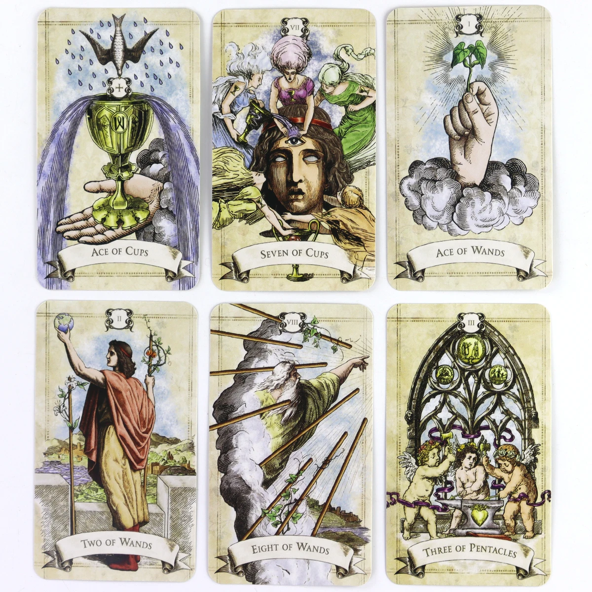 Old Style Tarot Cards For Family Party High Quality Fortune Telling Divination Tarot Deck 78 Cards Deck With PDF Guide Card Game 6