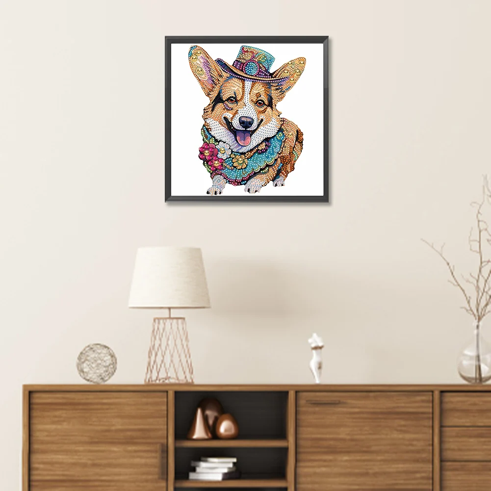 30*30CM 5D DIY Partial Special Shaped Drill Diamond Painting Color Dog Kit Home Decoration Art Craft Mosaic Painting