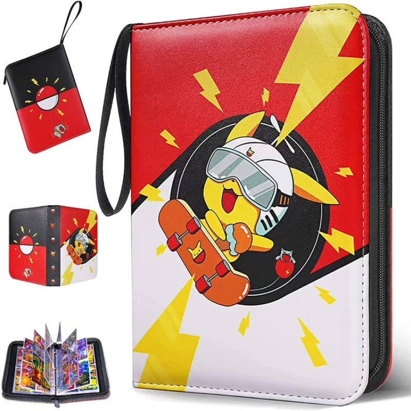 400Pcs Pokemon Album Card Holder Binder Collectible Card Organizer Card Holder Card Pack Kids Toys Birthday Gift black | PGMall 400Pcs Pokemon Album Card Holder Binder Collectible Card Organizer Card Holder Card Pack Kids Toys Birthday Gift black | PGMall