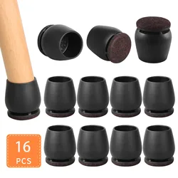 Silicone Chair Leg Protectors with Non - Slip Felt Pads - Prevent Scratches on Hardwood Floors (16 - Pack) (Diameter 27 - 35mm)