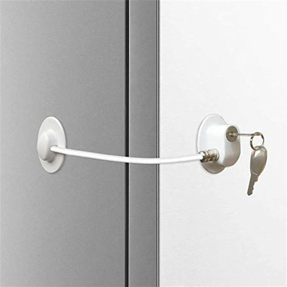 Refrigerator Limit Lock Highly Secured Refrigerator Lock with Key File Drawer Freezer Door Child Safety Cabinet Locks