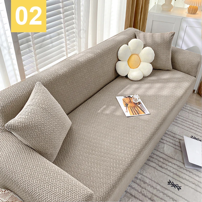 Polar Fleece Fabric Sofa cover 1/2/3/4 seater thick Slipcover couch sofacovers stretch elastic cheap sofa covers Towel wrap 4