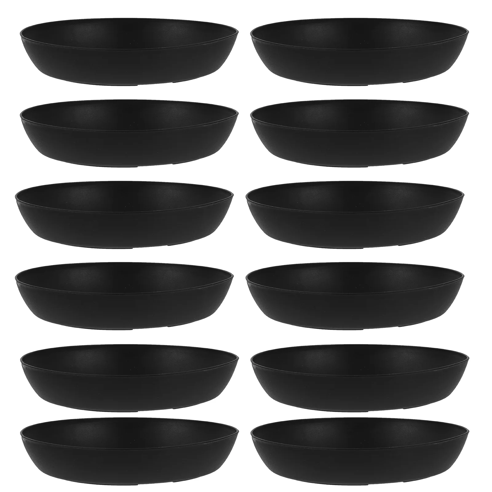 

Plastic Succulent Plant Pot Trays Round Flowerpot Saucer Plate (Black)