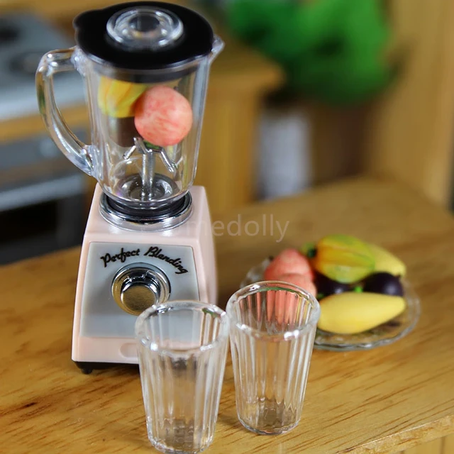 1/12 Scale Mini Juicer Miniature Dollhouse Food Blending Machine Pretend  Play Kitchen for Barbies Toy Accessories