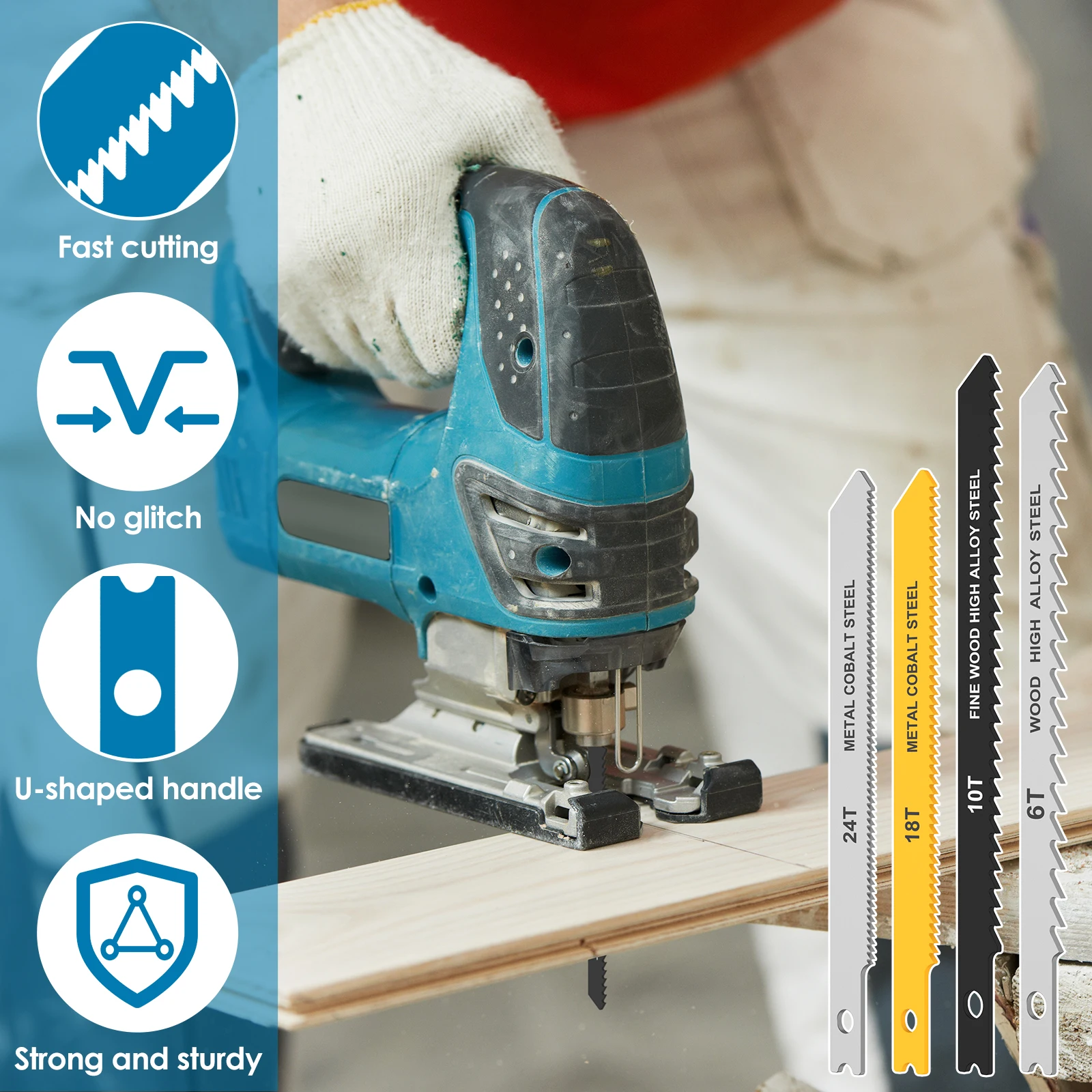 Actomaster 9-inch Reciprocating Saw Blades - Bi-Metal Heavy Duty Pack Of 5 (9-14 TPI)