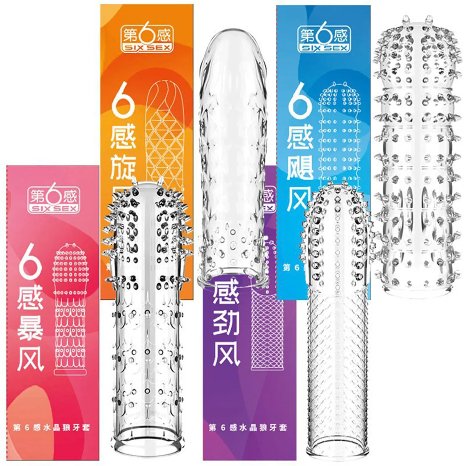 3d Condoms Sexy Toys Penis Ring Penise Enlargement Sleeve Sexyshop Penis Cover For Men 18+ Delay Ejaculation Condoms with Spikes 3