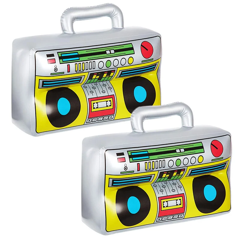 Caja inflable de 3 piezas de radio Boom y accesorios inflables para  teléfono móvil para decoraciones de fiesta 80s 90s