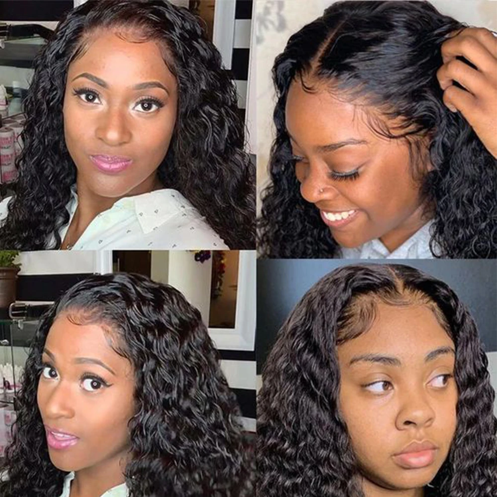 Deep Wave Human Hair Bundles Curly Hair Brazilian Weave 30 Inch