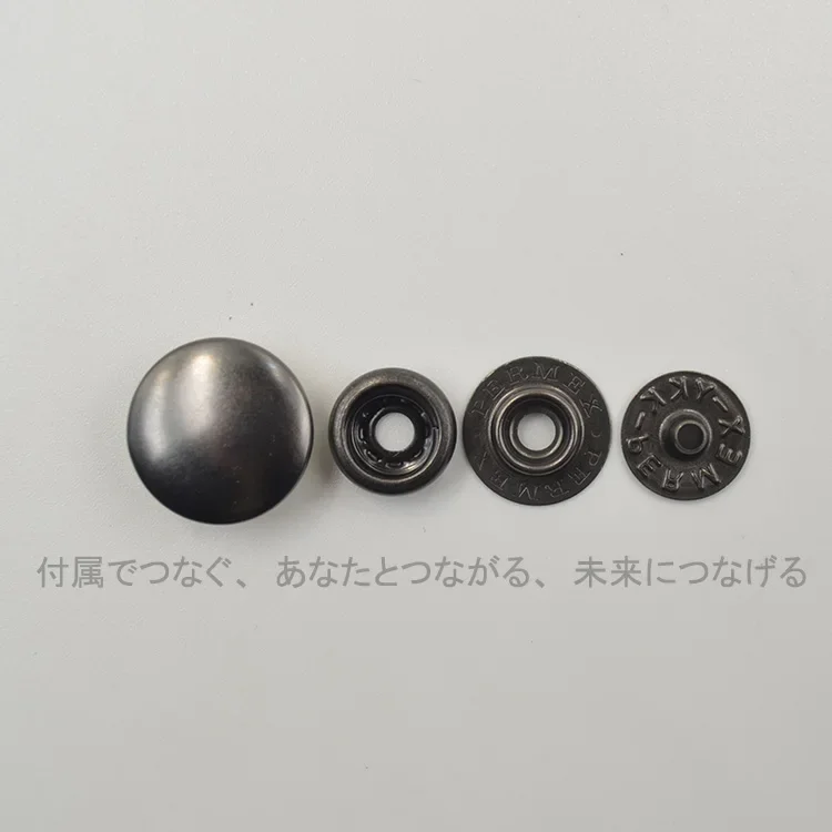 PERMEX Four-in-one Buckle Japan YKK Imported Copper Large White Button Snap Clothing Button 10 Sets 3