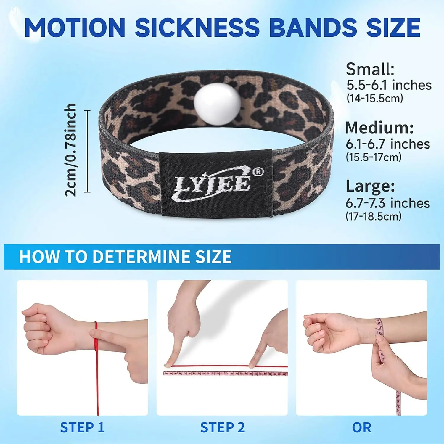 Anti Motion Sickness Wristband LYJEE Motion Sickness Bands Acupressure Nausea Wristband for Nausea Sea Sickness Natural Relief of Morning Sickness