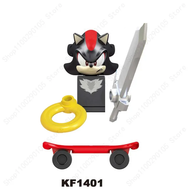 Mini Action Figure Building Block Sonic Teirusu Silver Nakkurusu Shadow Eggman Blaze Storm Knuckles KF6123 LG1001 WM6086 Bricks 1401