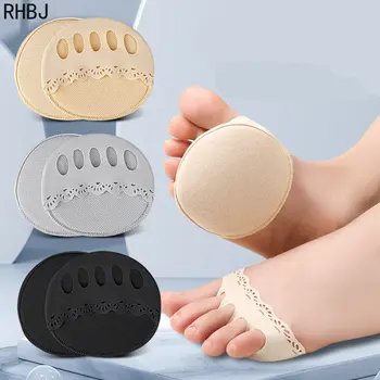RHBJ 2 pz/set Cinque Dita Dei Piedi Cuscinetti Dell'avampiede per Le Donne Tacchi Alti Mezze Solette Solette In Silicone Solette In Gel Traspirante Strumento di Cura Del Piede 1