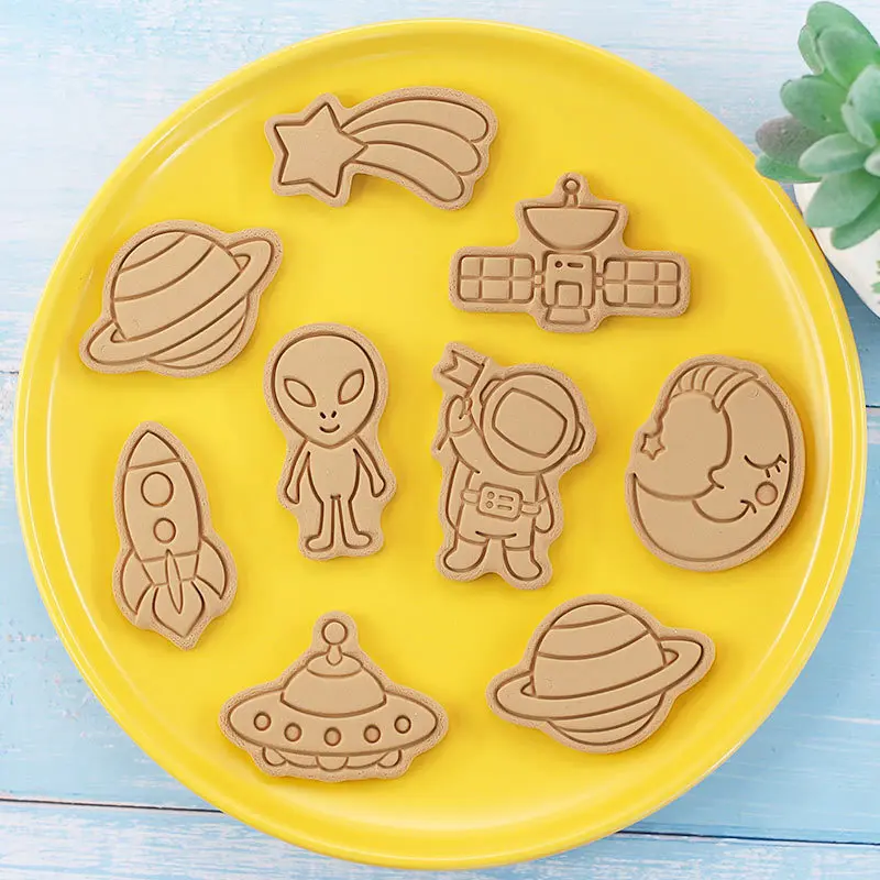 Cookie Cutter Biscuit Mold Cookie Stamp 8 Pcs/set